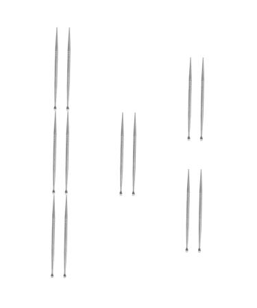 Lurrose 12 Pcs Auricular Point Probe Pen Massage Tools Spring Tools Face Tools Ear Wax Remover Tool Ear Cleaner Spoon Guasha Massage Tool Point Pens Ear Point Pens Silverx6pcs 12.5x0.3x0.3cmx6pcs