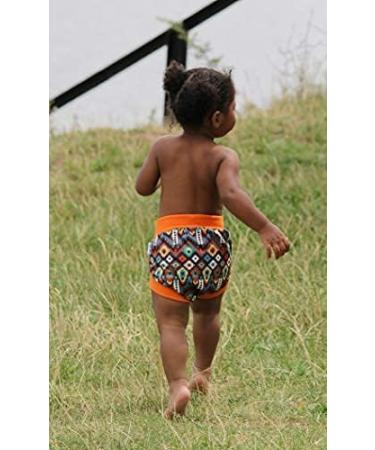 Petit Lulu Waterproof Pull-Up Overpants Size M (6-10 kg) | Floral Cubes | Eco-Friendly Fleet Diapers | EU Made - Buy Online on GoSupps.com