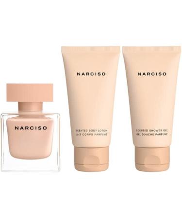 NARCISO RODRIGUEZ Narciso Poudree 3-Piece Gift Set for Women (1.6 Ounce Eau De Parfum Spray + 1.6 Ounce Scented Body Lotion + 1.6 Ounce Scented Shower Gel) 4.8 Fl Oz (Pack of 1) - Buy Online on GoSupps.com