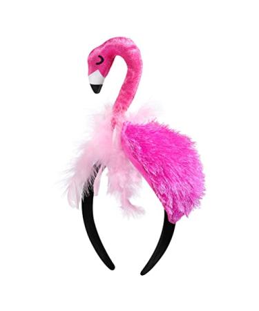 Abaodam Flamingo Headband Women Headdress Headbands Flamingo Hat Hair Accessories Party Cosplay Props