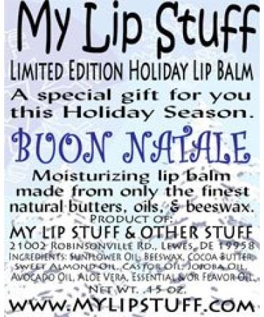 My Lip Stuff-BUON Natale (Cannoli Flavor) Limited Edition Holiday Lip Balm