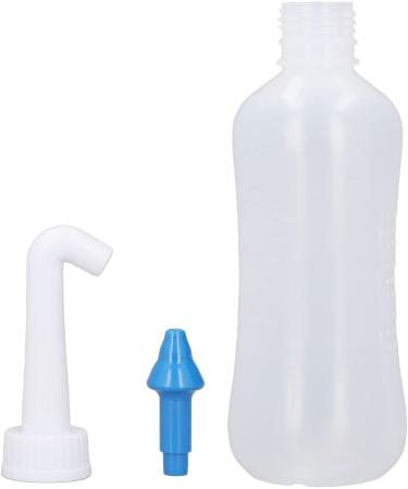 DAUZ Nasal Wash Bottle - Portable 300ml Nose Rinse for Adults | Soothing Stream & Professional Nose Care - Clear ABS Design (Blue - Buy Online on GoSupps.com