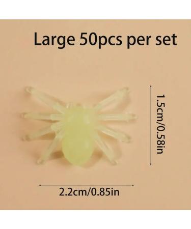 50pcs Halloween Glow-in-the-dark Fake Spiders - Festive Cupcake Toppers & DIY Prank Props! - Buy Online on GoSupps.com