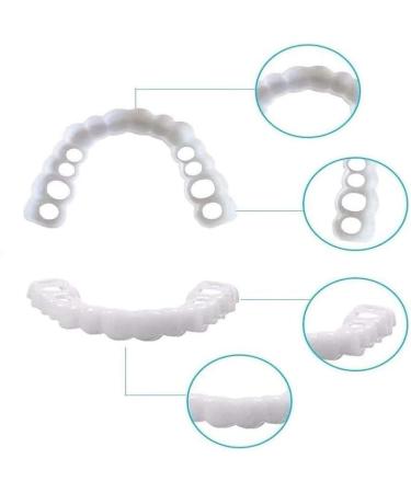 2 Pairs Men's and Women's Temporary Cosmetic Confident Smile Beautiful Smile(White) - Buy Online on GoSupps.com