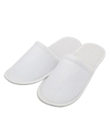 RVTKAK disposable house shoes for guests 1 pair of slippers for guests slide-resistant hotel slippers soft thicker cotton sole white travel slipper unisex spa slippers