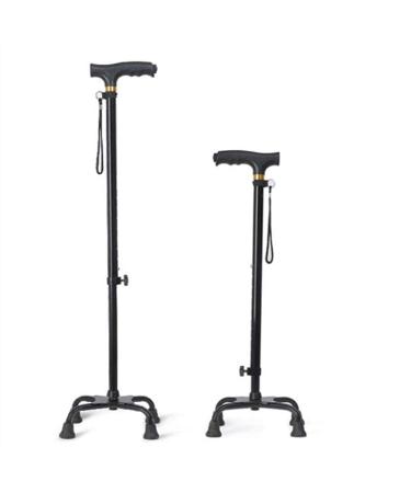 Crutches Aluminum LED Light Cane Four Corner Grips Elderly Walker 10 Height Adjustable Lightweight Durable Crutches