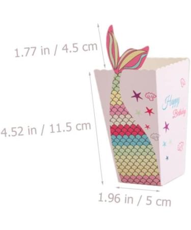 Zerodeko 12pcs Boxes Mermaid Chip Box Mermaid Popcorn and Chips Boxes Popcorn Cone Bags Cookie Container Popcorn Packing Boxes Popcorn Container Baking Boxes White Cardboard Paper Snack Box - Buy Online on GoSupps.com