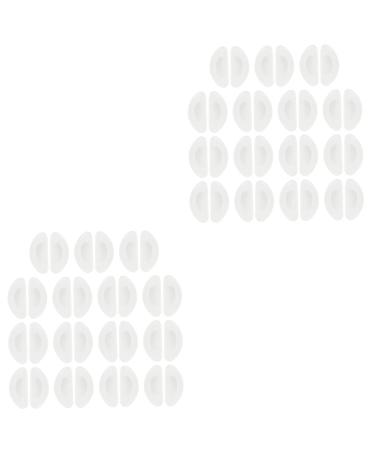 Healeeved 30 pairs of glasses nose pads clerasille pads Birllen adhesive pad apricot pads nasal cushion nasal protection sun protection sun nose shaper silicone silicone silicone kiesel gel component increased transparentx2st 1.5x0.2cmx2pcs