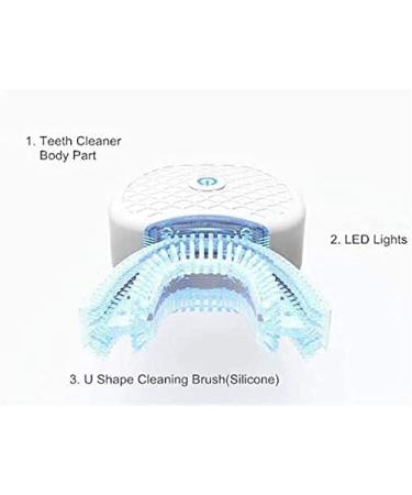V-White Electric Toothbrush for Adults - Ultrasonic U-Shaped Teeth Whitening - 360 Mouth Cleansing with Wireless Charging - Waterproof IPX7 Certified in Black - Buy Online on GoSupps.com