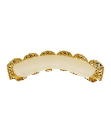 Kirdum Hip-Hop Tooth Clip - Gold-Plated Grillz with Rhinestones | Stylish Grilled Grill Caps for Cosplay & Parties - Buy Online on GoSupps.com