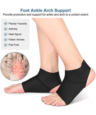 Ankle Bandage with Gel Pads for Plantar Fasciitis & Heel Spur - Compression Support for Foot Pain Relief (1 Pair) - Buy Online on GoSupps.com