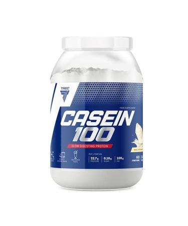 Trec nutrition casein 100 protein protein casein antiqueataboles long -term protein protein bcaa glutamine protein shake bodybuilding 1800g (vanilla - vanilla)