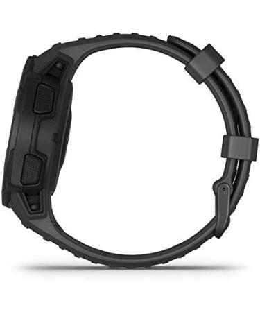 Garmin Instinct Graphite Outdoor Watch with GPS, Glonass, Galileo, Heart Rate Monitoring, Compass - Buy Online on GoSupps.com