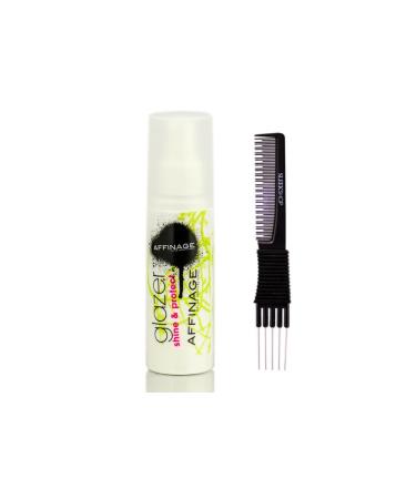 yper Affinage Glazer Shine And Protect Spray (3.4 oz) with Teasing Comb Pack 1