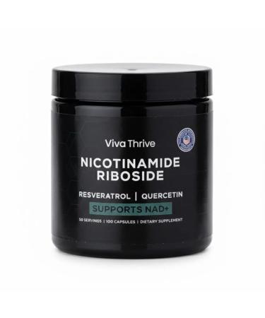 VivaThrive Advanced NAD+ Complex NMNH Supplement Alternative Triple Action NAD+ Supplement Nicotinamide Riboside Resveratrol Quercetin Third-Party Tested