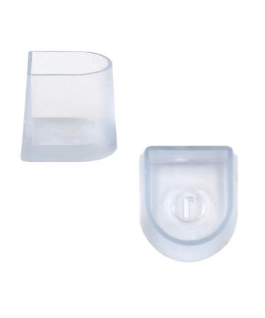 10 Pairs Practical High Heel Protector Transparent Wearproof Latin Betty Dance Shoes Cover Heel Repair Caps Covers Heels Stopper for Women Girls ( Size S )