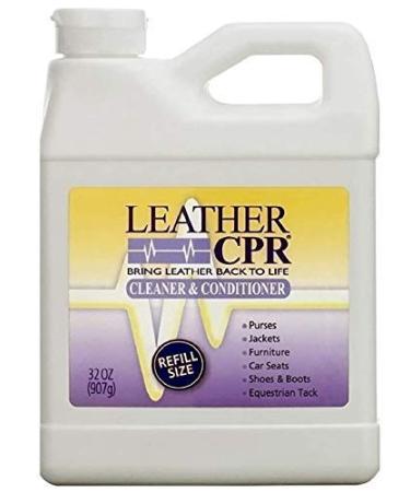 CPR Cleaning Products CPR 32oz Bottle-Irritant-Free Leather Cleaner & Conditioner for Your Home  Works Wonders on Furniture, Jackets, Shoes, Auto & More, 32 oz, White, 32 Ounce
