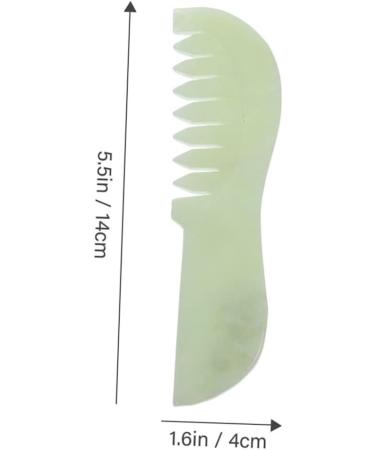 Buy Magiclulu Jade Kamm - 2 Pieces Jade Massage Comb for Scalp & Head Acupuncture | Best International Shipping - Buy Online on GoSupps.com