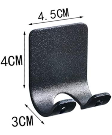 Osaladi 12-Pc Razor-Free Bathroom Hooks | Decorative Wall Hook for Cabinets | Child-Safe Aluminum | Black | Efficient Space-Saving Solution - Buy Online on GoSupps.com