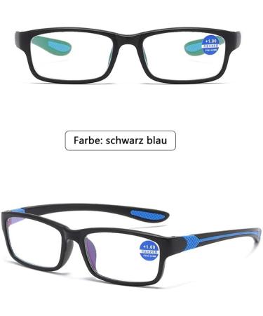 Eyglajdd TR90 Rectangle Two-Tone Reading Glasses - 3 Pack Gray-Blue-Red Blue Light Blocking 2.5x Reading Aid - International Shipping Available - Buy Online on GoSupps.com