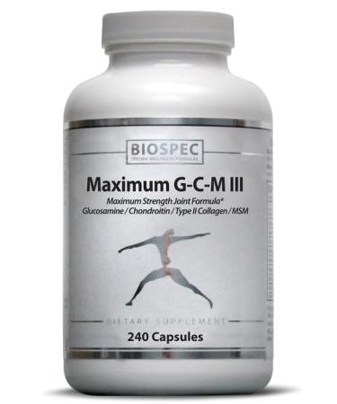 BIOSPEC NUTRITIONALS Maximum G-C-M III - glucosamine chondroitin MSM Boswellia (20% AKBA)