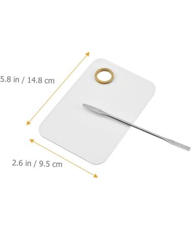 Buy Hemoton 2 Sets Beauty Palette: Acrylic Makeup Mixing Tray & Stainless Steel Nail Palette for Eyeshadow & Foundation - International Shipping Available - Buy Online on GoSupps.com