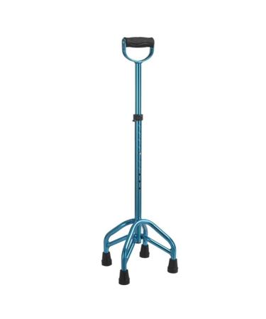 Cane Durable Aluminium Four-Legged Cane Telescopic Crutches Walking Aid for The Elderly (Color : Blue) Smooth Sailing