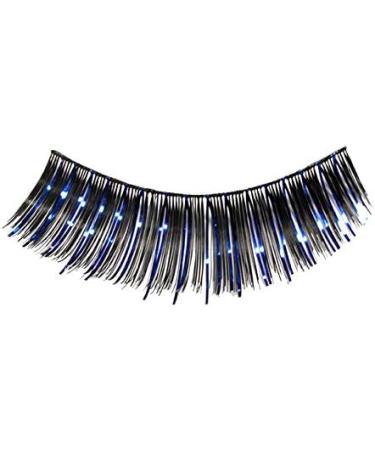Glitter Eyelashes Black/Blue with Glue - Stunning International Shipping Available - Buy Online on GoSupps.com