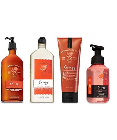 Bath and Body Works Aromatherapy ORANGE GINGER Deluxe Gift Set - Body Cream - Body Lotion - Body Wash and Gentle Foaming Hand Soap - Full Size - Buy Online on GoSupps.com