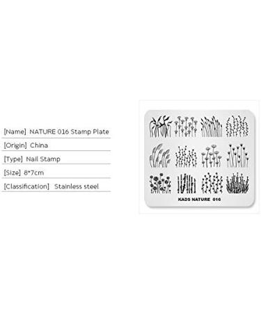 Nature Series Flowers Nail Art Stamping Plate - Alexnailart NA016 - Buy Online on GoSupps.com
