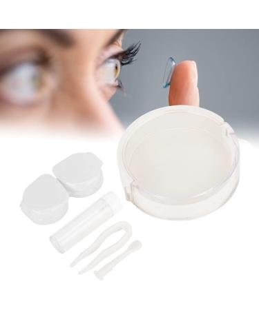 Colorful Contact Lens Case Set - Portable Round Transparent Storage Box Holder (White) - Shop Internationally - Buy Online on GoSupps.com