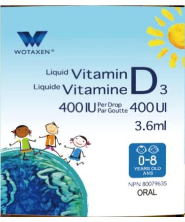 WOTAXEN Liquid Vitamin D3 400IU 3.6ml - Buy Online on GoSupps.com