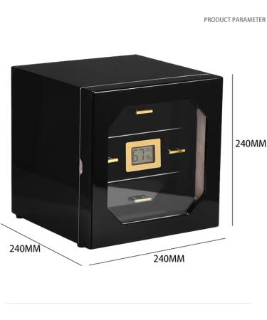 Cigar Humidor with Digital Hygrometer 3 Layer Drawers Cedar Lined Storage Box and Humidifier Holds 50-100 Cigars for Optimal Humidity Control and Preservation Black - Buy Online on GoSupps.com