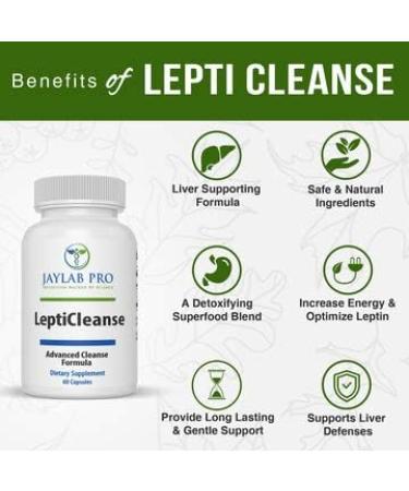 JAYLAB PRO LeptiCleanse - 60 Capsules, Liver Detox & Support for Women Weight Loss - Natural Formula for Liver Balance, Digestive Cleanse, and Leptin Resistance Support - Buy Online on GoSupps.com