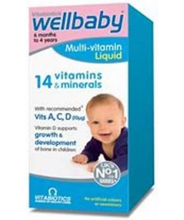 4 Pack Wellbaby 6 Months - 4 Years Old 14 Essential Multivitamin (Including Vitamin D) 150ml per Bottle (600ml in Total) - Buy Online on GoSupps.com