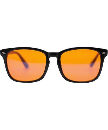 LERNEW Blue Light Blocking Glasses - Matte Black Frame - Amber Lenses - Buy Online on GoSupps.com