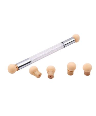 Ogquaton High quality nail brush nail art sponge brush sponge head double head nail brush sponge pen set set 4 pieces replacement color dot pen gradation nail tool nail supplies tools