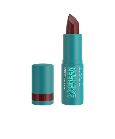 Maybelline Maybelline New York - Satin & Pigmented Lipstick - Enriched with Cocoa Butter - 86% Natural Ingredients - Vegan Formula - Butter Cream Green Edition - Shade: Ecliptic (01)