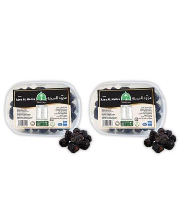 Ajwa Date 2 Pack Imported Premium Quality 400g Fiber-Rich Snack Dry Fruit- Imported from Madinah Munawara Saudi Arabia - Perfect Ramadan Gift Box