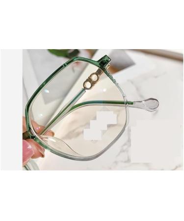 Shop Parwana Fashionable Anti-Blue Light Glasses - Oversized Computer Readers Comfortable & Clear View Flat Light-Mirror Design in Green (+200) - Buy Online on GoSupps.com