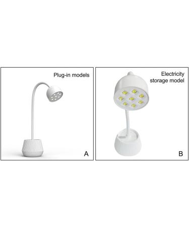 dijiusidy Nail Dryer Flexible Gooseneck Adjustable LED Hands-free Manicure Polish Gel Lamp Lighting Home Fingernail Light Rechargeable - Buy Online on GoSupps.com