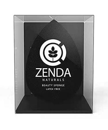 Zenda Naturals Beauty Sponge Makeup Blender for Powder Concealer and Foundation Applicator - Makeup Sponge for Cosmetic Blending - 1 Piece