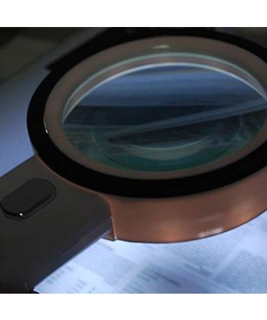 ecaqlin Magnifying Glass 20X Large Magnifier with Light LED Illuminated Handheld Premium High Power Magnifying Glass for Reading Books Seniors Macular Degeneration Stamps - Buy Online on GoSupps.com