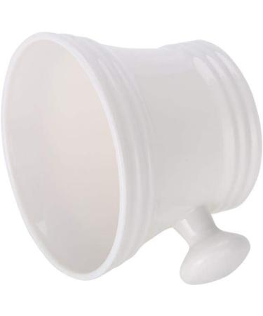 Foam Shaving Cream Bowl ABS 11x11x8cm - White | Shaving Soap Bowl for Men's Beard Cleaning at Barber Salon or Personal Use - Buy Online on GoSupps.com