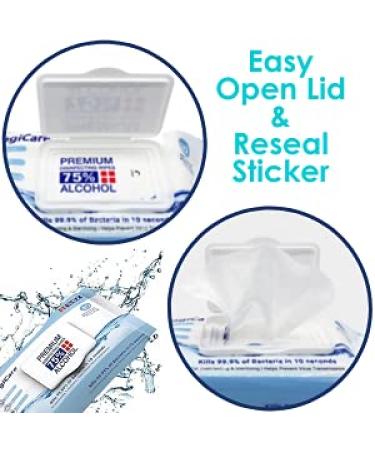 MagiCare Hand Sanitizer Wipes - 320 Disposable 75% Alcohol Wipes - Unscented for Home, Travel, Classroom, Camping - 4 Packs of 80ct - Buy Online on GoSupps.com