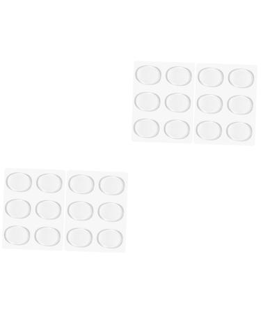 FOMIYES 12 Pairs Foot Stickers Heel Wear Sticker Clear Stripper Heels for Women Block Heels for Women Dressy Heel Pads for Women Womens Clear Heels Feet Pu Non-Slip Stickers