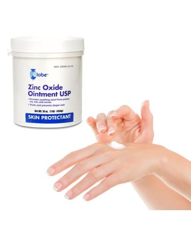 16 oz Globe Zinc Oxide 20% Skin Protectant Ointment - Diaper Rash Relief & Protection from Poison Ivy Sumac Oak | International Shipping Available - Buy Online on GoSupps.com