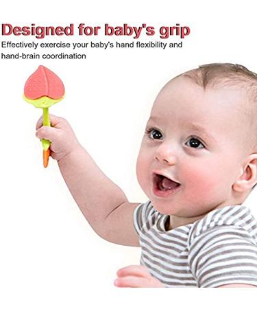TEKSTAR Silicone Fruit Shape Baby Teething Toys Set - BPA Free, Freezer Safe Teethers to Soothe Infant and Toddler Gums - Buy Online on GoSupps.com