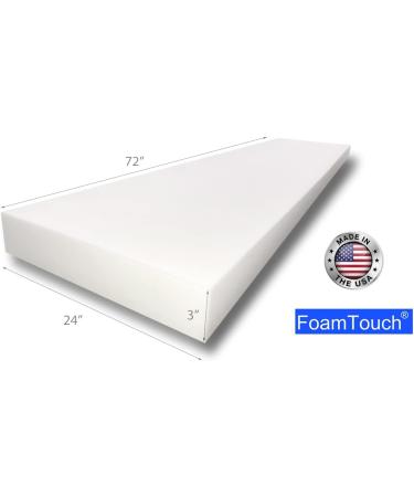 High Density Polyurethane Foam 3x24x72 - White FoamTouch - Buy Online on GoSupps.com