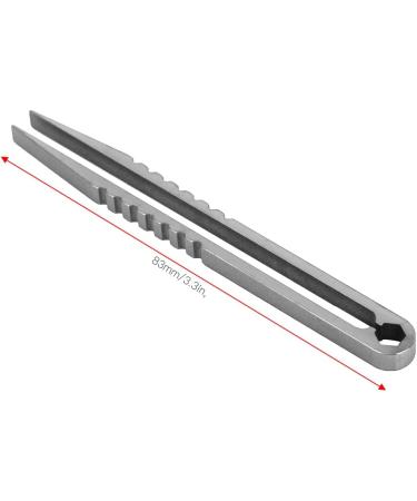 Yctze Mini Portable EDC Alloy Tweezers Outdoor Survival Camping Travel Tool Essential Everyday Carry Gear Ideal for Mountaineering Accessory (Original Color) - Buy Online on GoSupps.com